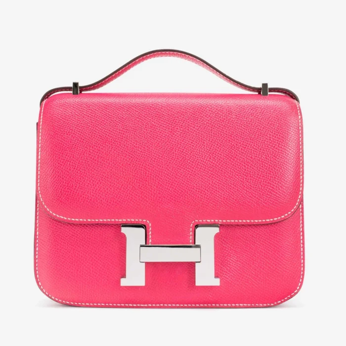 Premium Hermès Replica Constance 18 Epsom Rose Tyrien PHW