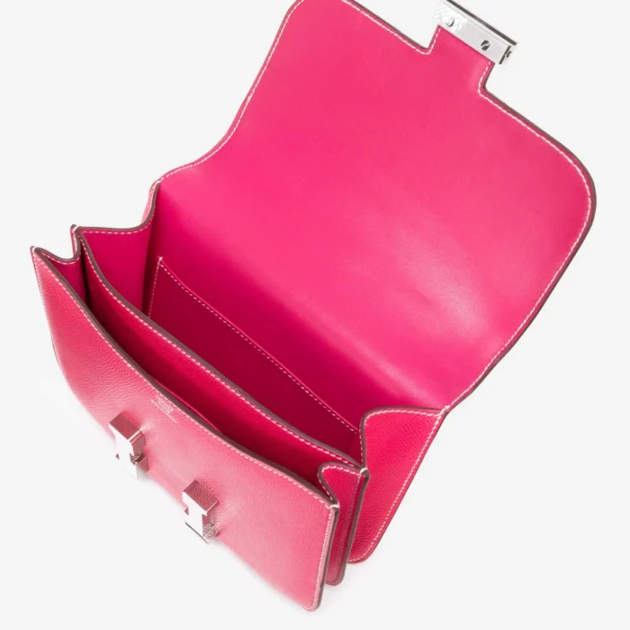 Premium Hermès Replica Constance 18 Epsom Rose Tyrien PHW - Direct Luxury Fashion - Image 5