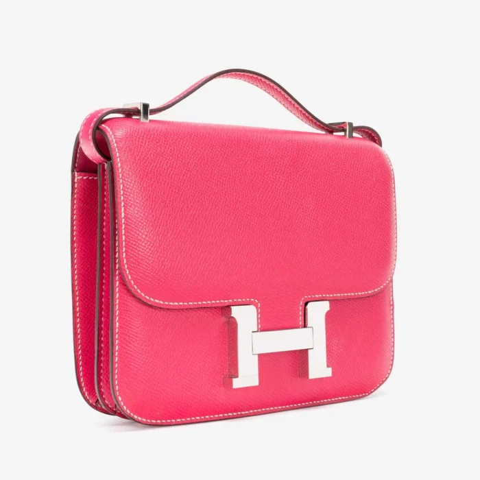 Premium Hermès Replica Constance 18 Epsom Rose Tyrien PHW - Direct Luxury Fashion - Image 4
