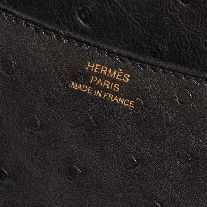 Premium Hermès Replica Constance 18 Ostrich Black GHW - Direct Luxury Fashion - Image 5