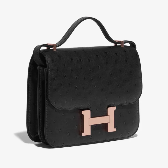Premium Hermès Replica Constance 18 Ostrich Black GHW - Direct Luxury Fashion - Image 4