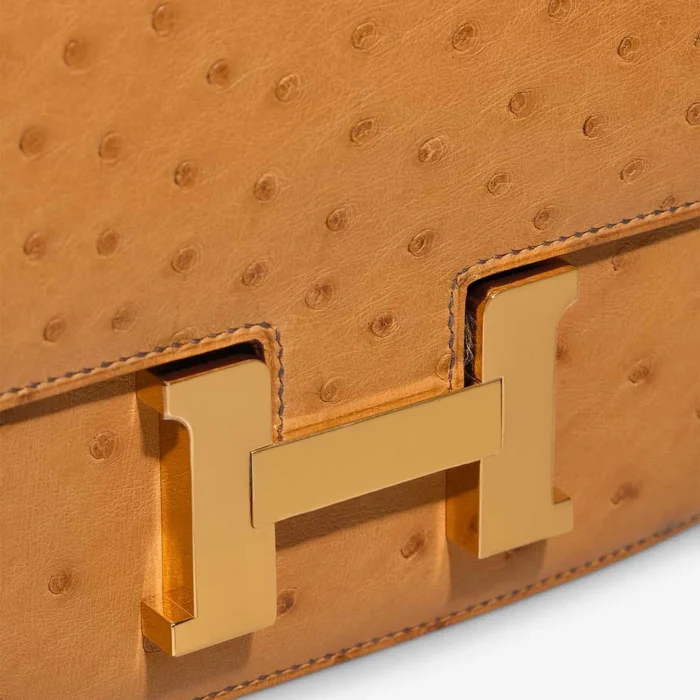 Premium Hermès Replica Constance 18 Ostrich Gold GHW - Direct Luxury Fashion - Image 5