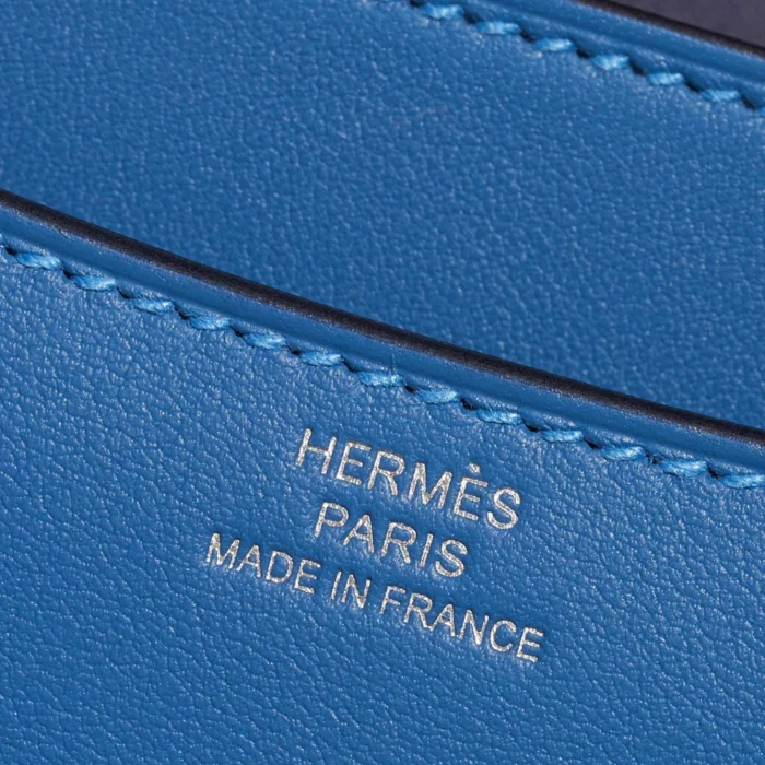Premium Hermès Replica Constance 18 Swift Blue Mykonos/Blue Encre PHW - Direct Luxury Fashion - Image 5