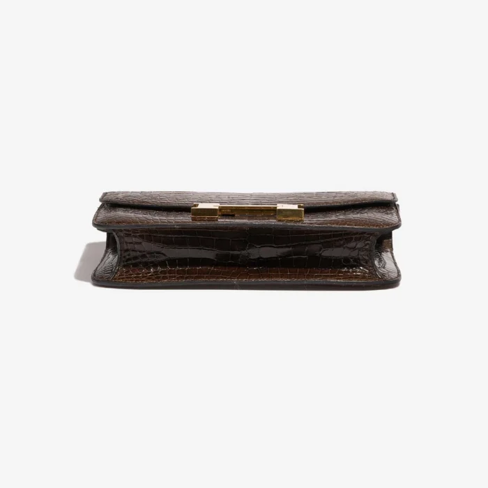Premium Hermès Replica Constance 23 Porosus Crocodile Marron GHW - Direct Luxury Fashion - Image 4