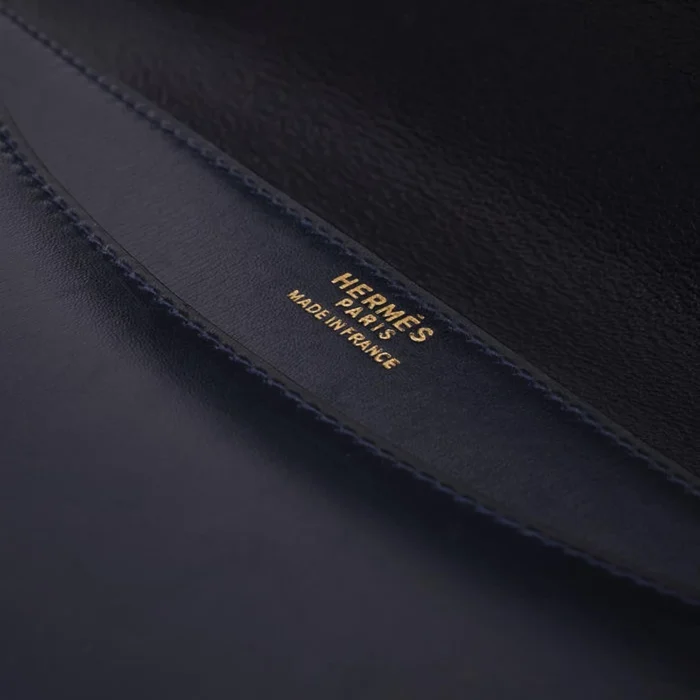 Premium Hermès Replica Constance 24 Box Calf Bleu Marine GHW - Direct Luxury Fashion - Image 5