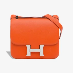 Premium Hermès Replica Constance 24 Epsom Orange PHW - Direct Luxury Fashion