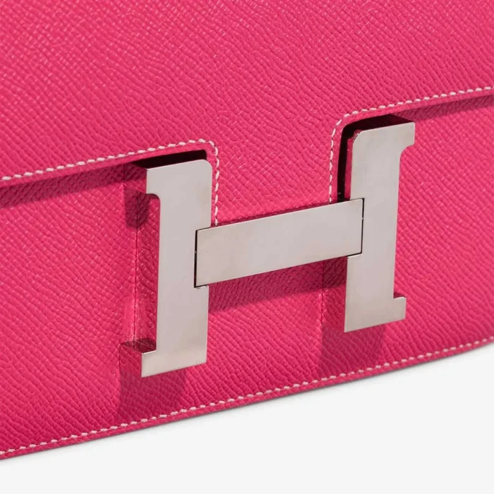 Premium Hermès Replica Constance 24 Epsom Rose Tyrien PHW - Direct Luxury Fashion - Image 7
