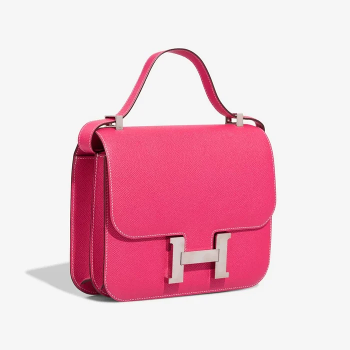 Premium Hermès Replica Constance 24 Epsom Rose Tyrien PHW - Direct Luxury Fashion - Image 5
