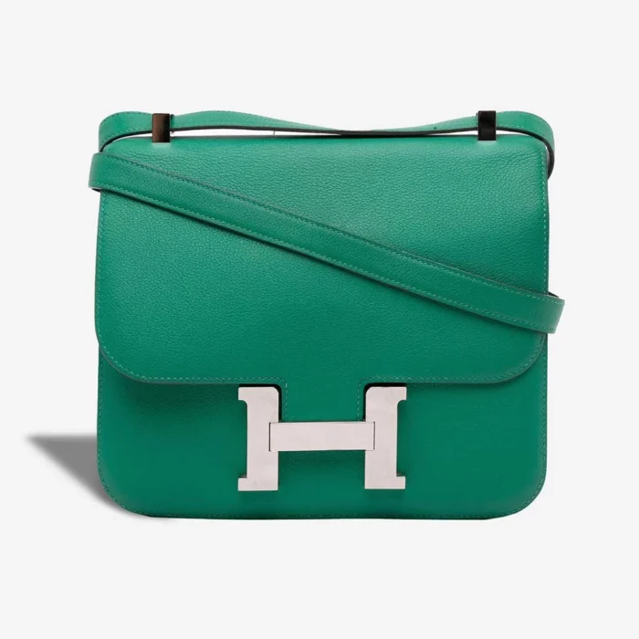 Premium Hermès Replica Constance 24 Evercolor Vert Jade PHW - Direct Luxury Fashion