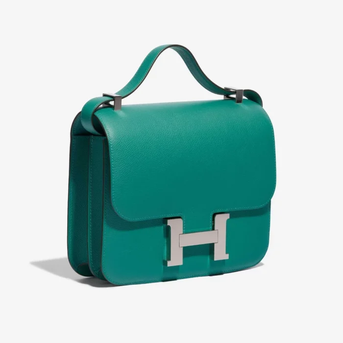 Premium Hermès Replica Constance 24 Evercolor Vert Verone PHW - Direct Luxury Fashion - Image 4
