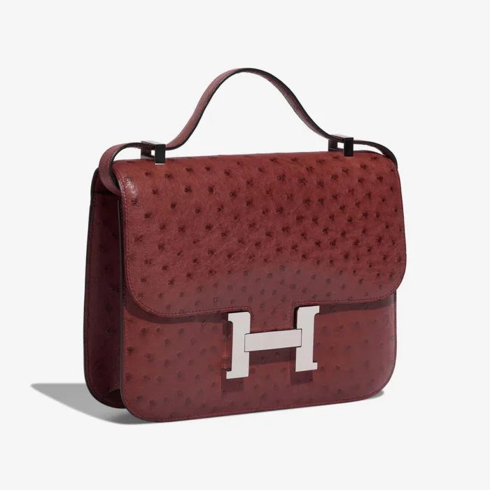 Premium Hermès Replica Constance 24 Ostrich Rouge H PHW - Direct Luxury Fashion - Image 4