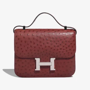 Premium Hermès Replica Constance 24 Ostrich Rouge H PHW - Direct Luxury Fashion