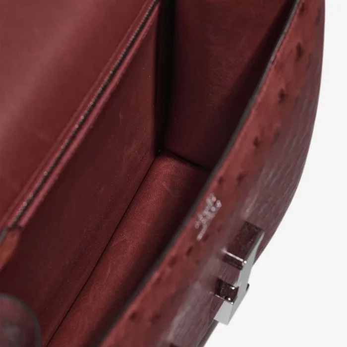 Premium Hermès Replica Constance 24 Ostrich Rouge H PHW - Direct Luxury Fashion - Image 6
