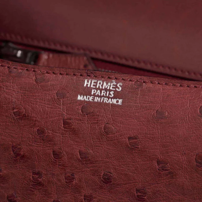 Premium Hermès Replica Constance 24 Ostrich Rouge H PHW - Direct Luxury Fashion - Image 2