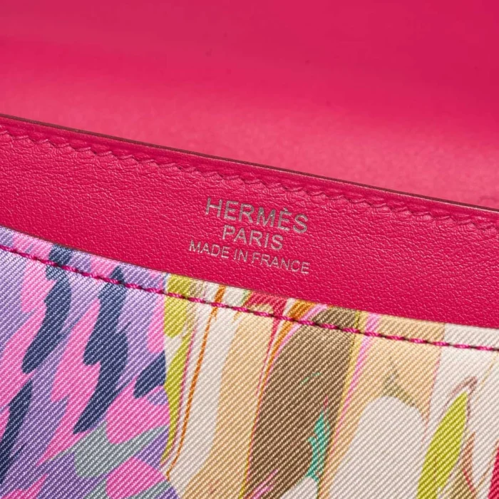 Premium Hermès Replica Constance Marble 24 Silk/Swift Multicolour/Rose Mexico PHW - Direct Luxury Fashion - Image 2