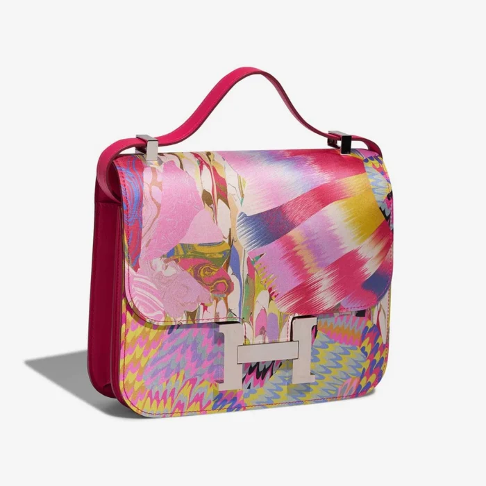 Premium Hermès Replica Constance Marble 24 Silk/Swift Multicolour/Rose Mexico PHW - Direct Luxury Fashion - Image 6