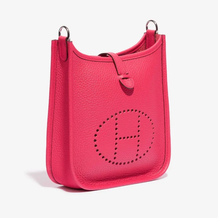 Premium Hermès Replica Evelyne 16 Amazone Rose Extreme PHW - Direct Luxury Fashion - Image 4