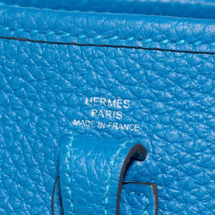 Premium Hermès Replica Evelyne 16 Clemence Bleu Zelliege PHW - Direct Luxury Fashion - Image 2