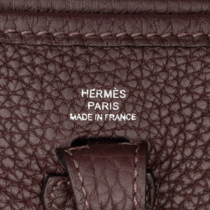 Premium Hermès Replica Evelyne 16 Clemence Rouge Sellier PHW - Direct Luxury Fashion - Image 2