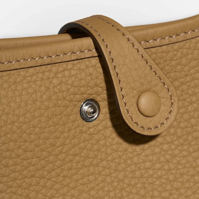 Premium Hermès Replica Evelyne 16 Taurillon Clemence Biscuit PHW - Direct Luxury Fashion - Image 6