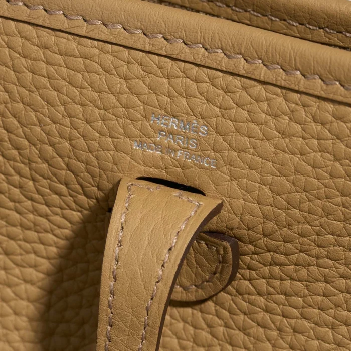 Premium Hermès Replica Evelyne 16 Taurillon Clemence Biscuit PHW - Direct Luxury Fashion - Image 2