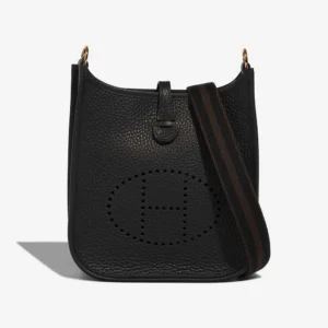 Premium Hermès Replica Evelyne 16 Taurillon Clemence Black GHW - Direct Luxury Fashion