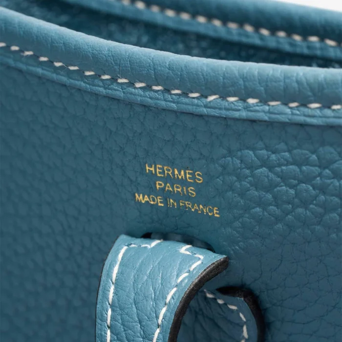 Premium Hermès Replica Evelyne 16 Taurillon Clemence Bleu Jean GHW - Direct Luxury Fashion - Image 2