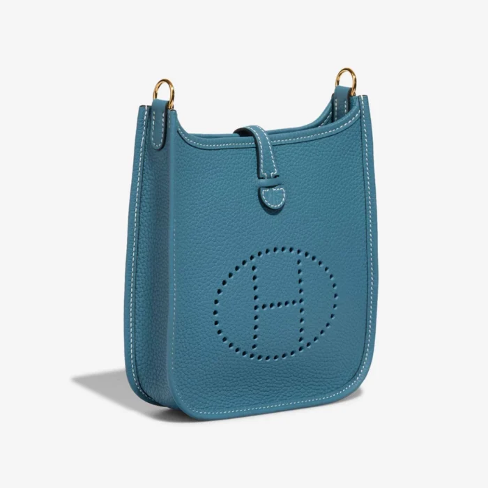 Premium Hermès Replica Evelyne 16 Taurillon Clemence Bleu Jean GHW - Direct Luxury Fashion - Image 5