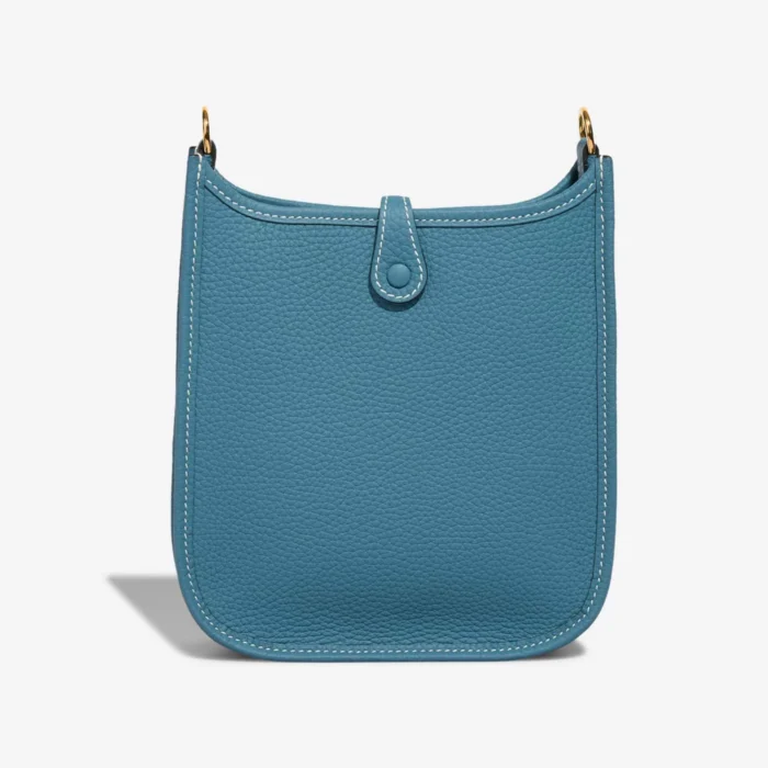 Premium Hermès Replica Evelyne 16 Taurillon Clemence Bleu Jean GHW - Direct Luxury Fashion - Image 3