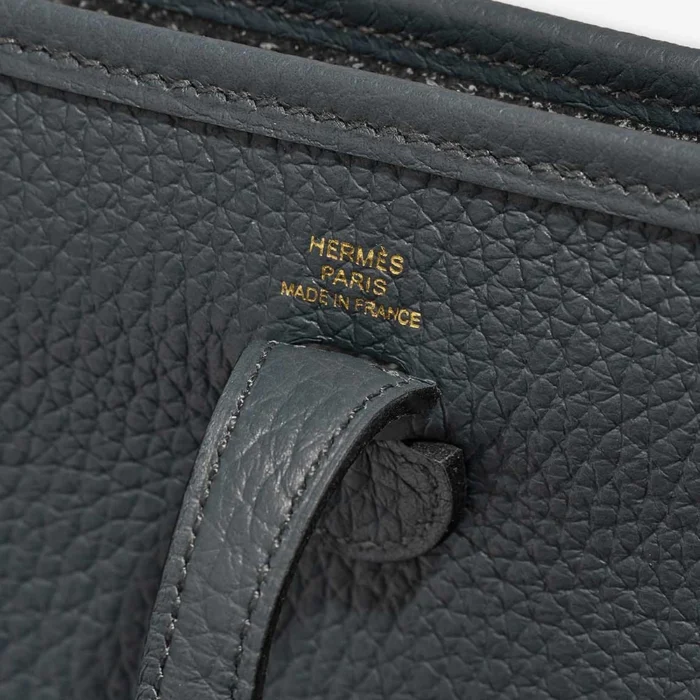 Premium Hermès Replica Evelyne 16 Taurillon Clemence Bleu Orage/Bleu Brume GHW - Direct Luxury Fashion - Image 2