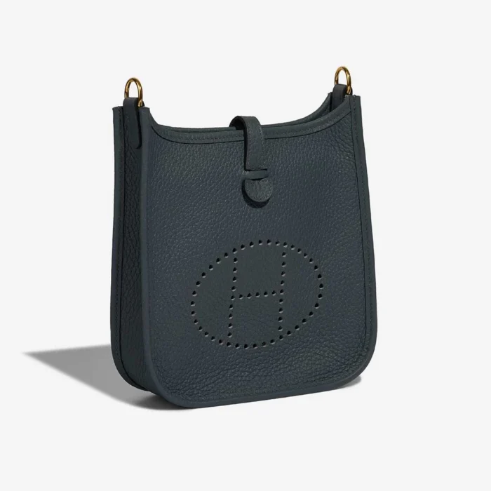 Premium Hermès Replica Evelyne 16 Taurillon Clemence Bleu Orage/Bleu Brume GHW - Direct Luxury Fashion - Image 5