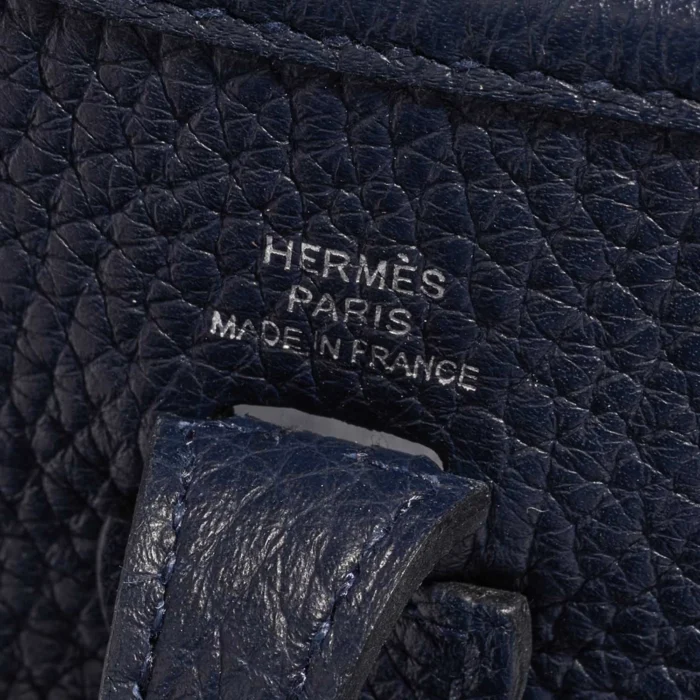 Premium Hermès Replica Evelyne 16 Taurillon Clemence Blue Nuit PHW - Direct Luxury Fashion - Image 6