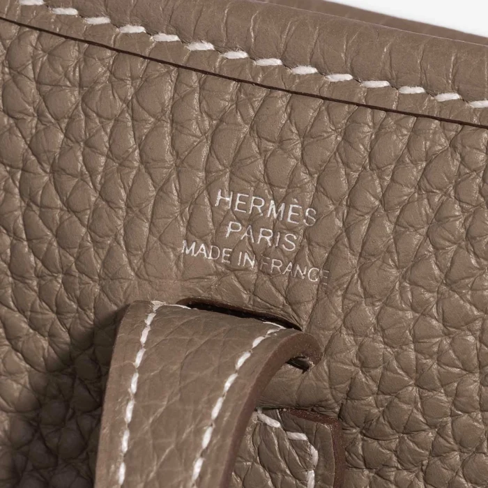 Premium Hermès Replica Evelyne 16 Taurillon Clemence Etoupe PHW - Direct Luxury Fashion - Image 4