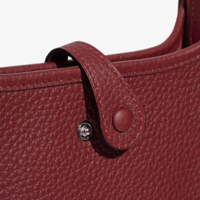 Premium Hermès Replica Evelyne 16 Taurillon Clemence Rouge H PHW - Direct Luxury Fashion - Image 7
