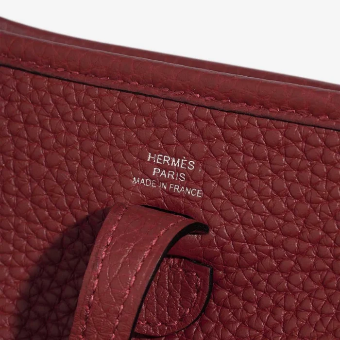 Premium Hermès Replica Evelyne 16 Taurillon Clemence Rouge H PHW - Direct Luxury Fashion - Image 2