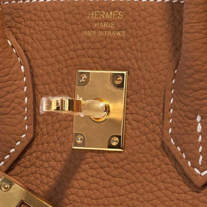 Premium Hermès Replica Evelyne 16 Taurillon Clemence Etoupe/Bleu Indigo GHW - Direct Luxury Fashion - Image 2
