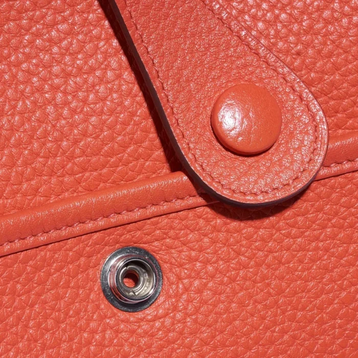 Premium Hermès Replica Evelyne 29 Clemence Rouge Pivoine PHW - Direct Luxury Fashion - Image 7
