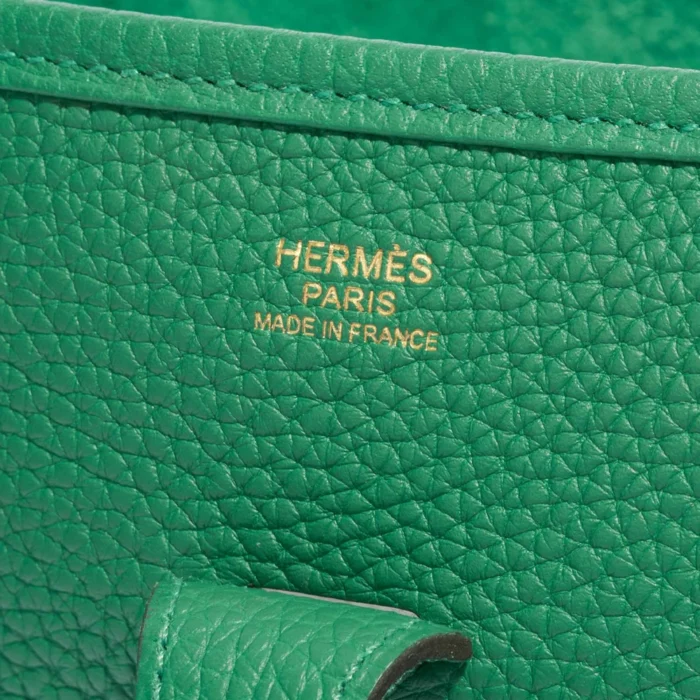 Premium Hermès Replica Evelyne 29 Clemence Vert Jade GHW - Direct Luxury Fashion - Image 2
