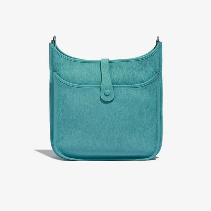 Premium Hermès Replica Evelyne 29 Taurillon Clemence Blue Lagon PHW - Direct Luxury Fashion - Image 2