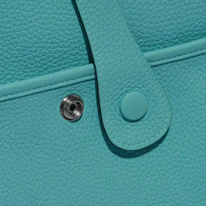 Premium Hermès Replica Evelyne 29 Taurillon Clemence Blue Lagon PHW - Direct Luxury Fashion - Image 7
