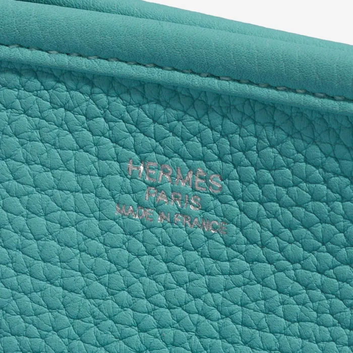 Premium Hermès Replica Evelyne 29 Taurillon Clemence Blue Lagon PHW - Direct Luxury Fashion - Image 6