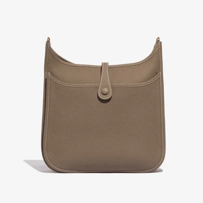 Premium Hermès Replica Evelyne 29 Taurillon Clemence Etoupe GHW - Direct Luxury Fashion - Image 2