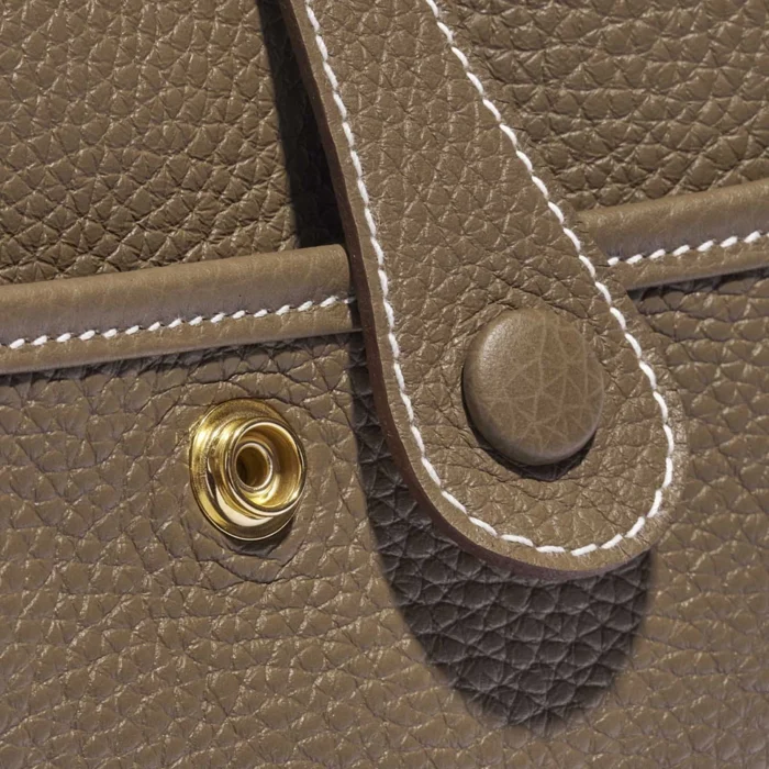 Premium Hermès Replica Evelyne 29 Taurillon Clemence Etoupe GHW - Direct Luxury Fashion - Image 7
