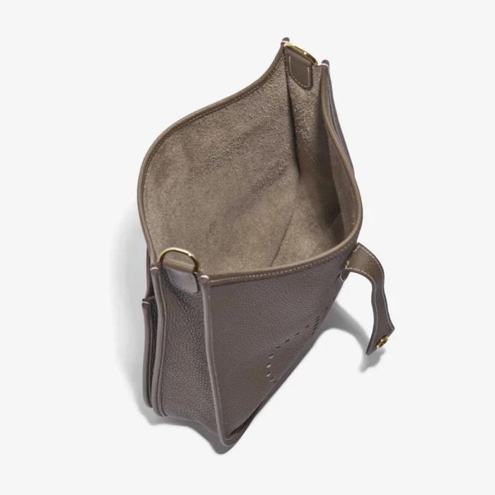 Premium Hermès Replica Evelyne 29 Taurillon Clemence Etoupe GHW - Direct Luxury Fashion - Image 5