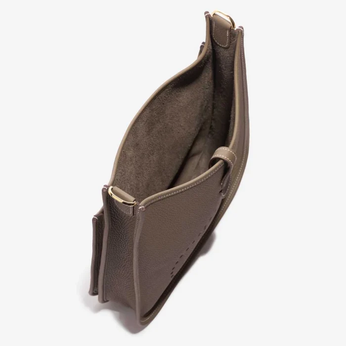Premium Hermès Replica Evelyne 29 Taurillon Clemence Etoupe GHW - Direct Luxury Fashion - Image 5