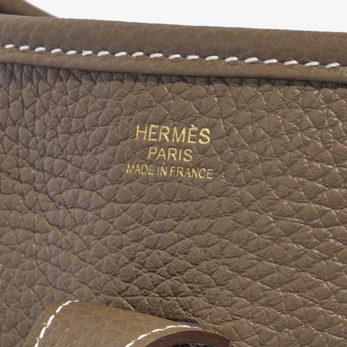 Premium Hermès Replica Evelyne 29 Taurillon Clemence Etoupe GHW - Direct Luxury Fashion - Image 6
