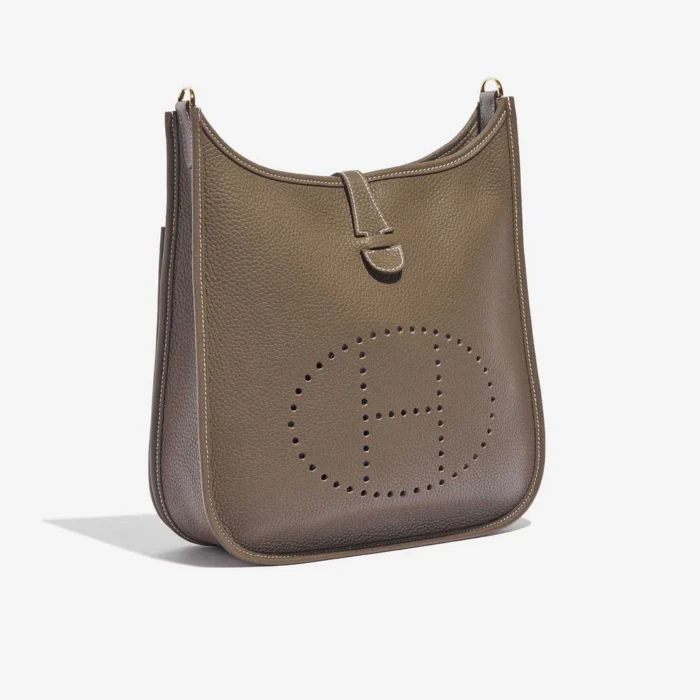 Premium Hermès Replica Evelyne 29 Taurillon Clemence Etoupe GHW - Direct Luxury Fashion - Image 4