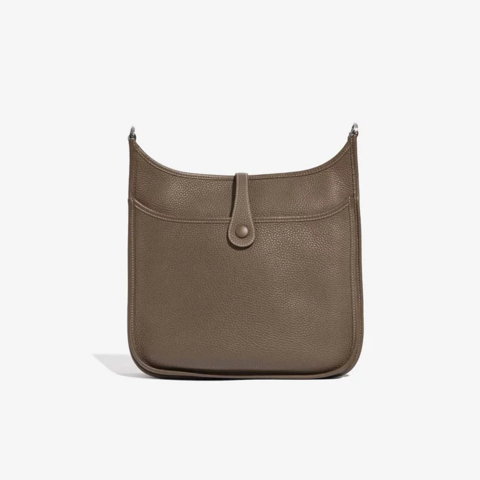 Premium Hermès Replica Evelyne 29 Taurillon Clemence Etoupe PHW - Direct Luxury Fashion - Image 2