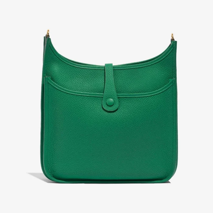 Premium Hermès Replica Evelyne 29 Taurillon Clemence Vert Jade GHW - Direct Luxury Fashion - Image 3