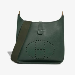Premium Hermès Replica Evelyne 33 Clemence Vert Anglais GHW - Direct Luxury Fashion